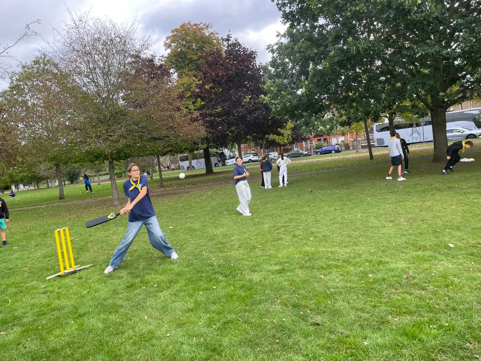 Initiation des élèves de 5e au cricket en Angleterre